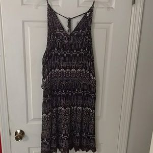 Boho Purple and blue lace hemmed dress